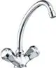 Zweigriff-Temperierarmatur von Ideal Standard in Chromausführung mit seitlichen Drehgriffen für die Wassersteuerung. Optimal für den Einsatz in Badezimmern oder Küchen.
